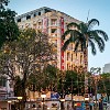 Children sing Christmas carols from those hotel windows every night during the season. As crianças cantam das janelas deste prédio no período natalino. : Brazil, Family, Fortaleza, familia